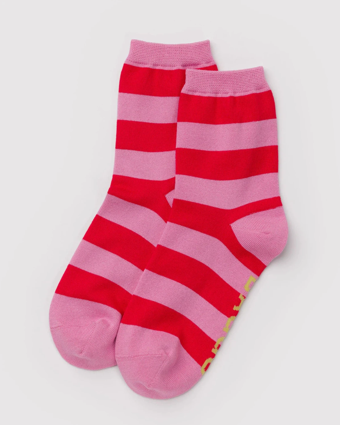 BAGGU Pink Stripe Crew Socks NEW with tags - photo 3