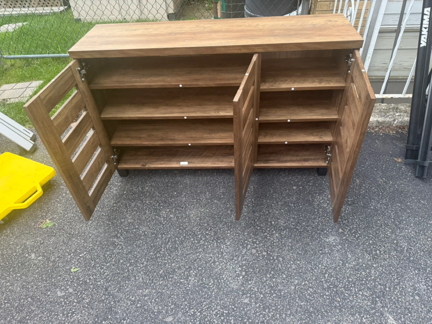 Wooden Cabinet with Louvered Doors - photo 3