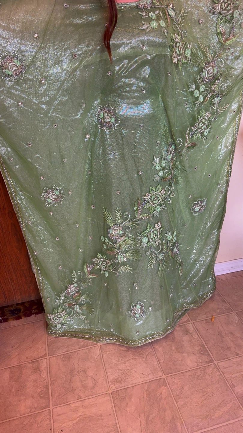 Green Embellished Kaftan Dress - photo 3