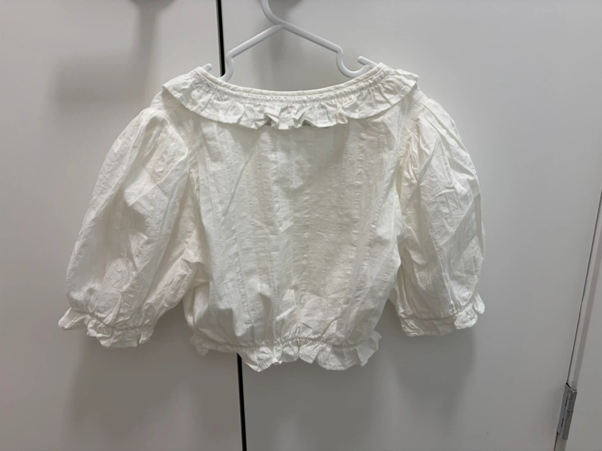 SCULPTOR White Ruffle Puff Sleeve Top - photo 2