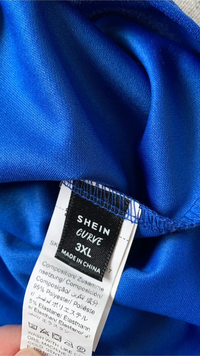 Blue Off-the-Shoulder Ruffle Dress - Size 3XL - photo 3