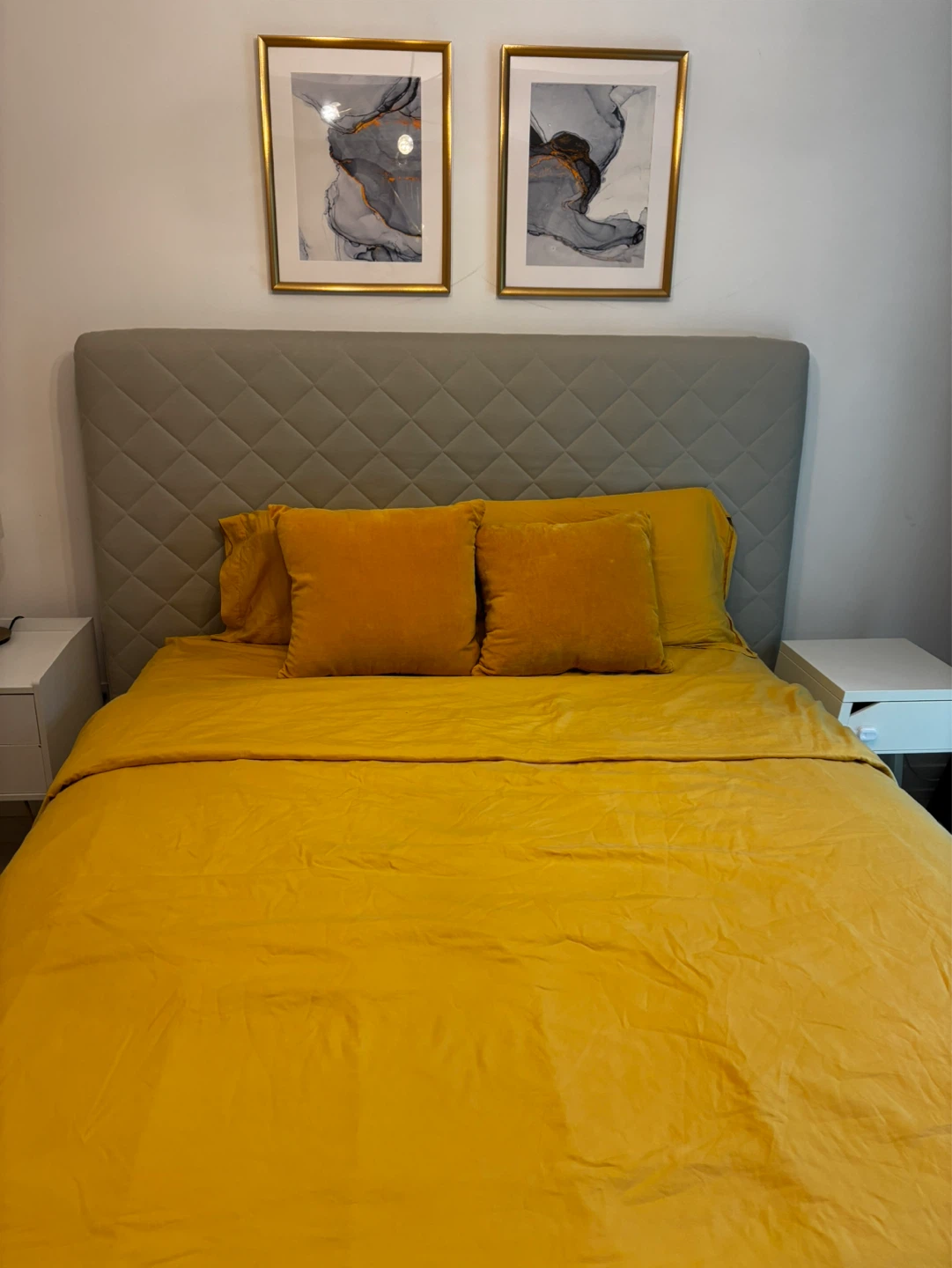 Greyish Beige Bed Frame from IKEA