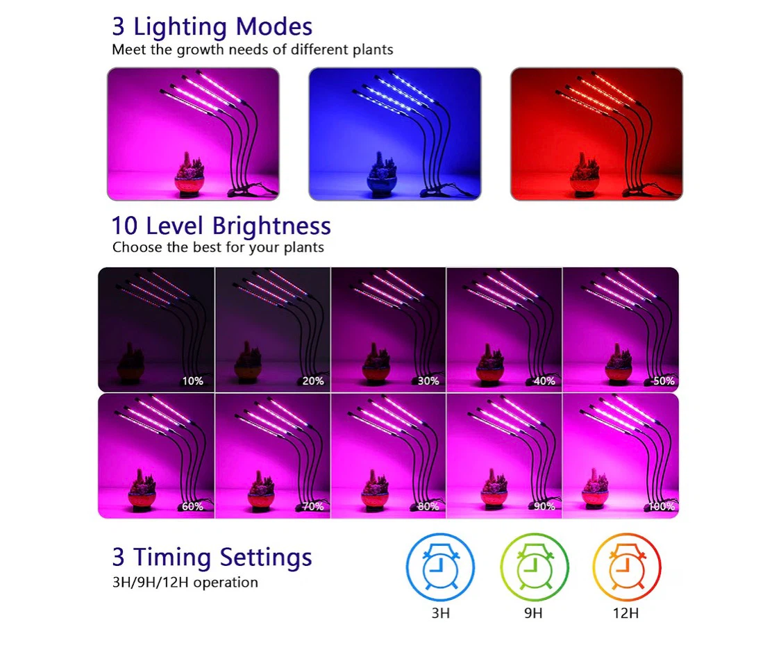 4 Head Gooseneck Grow Light - photo 5