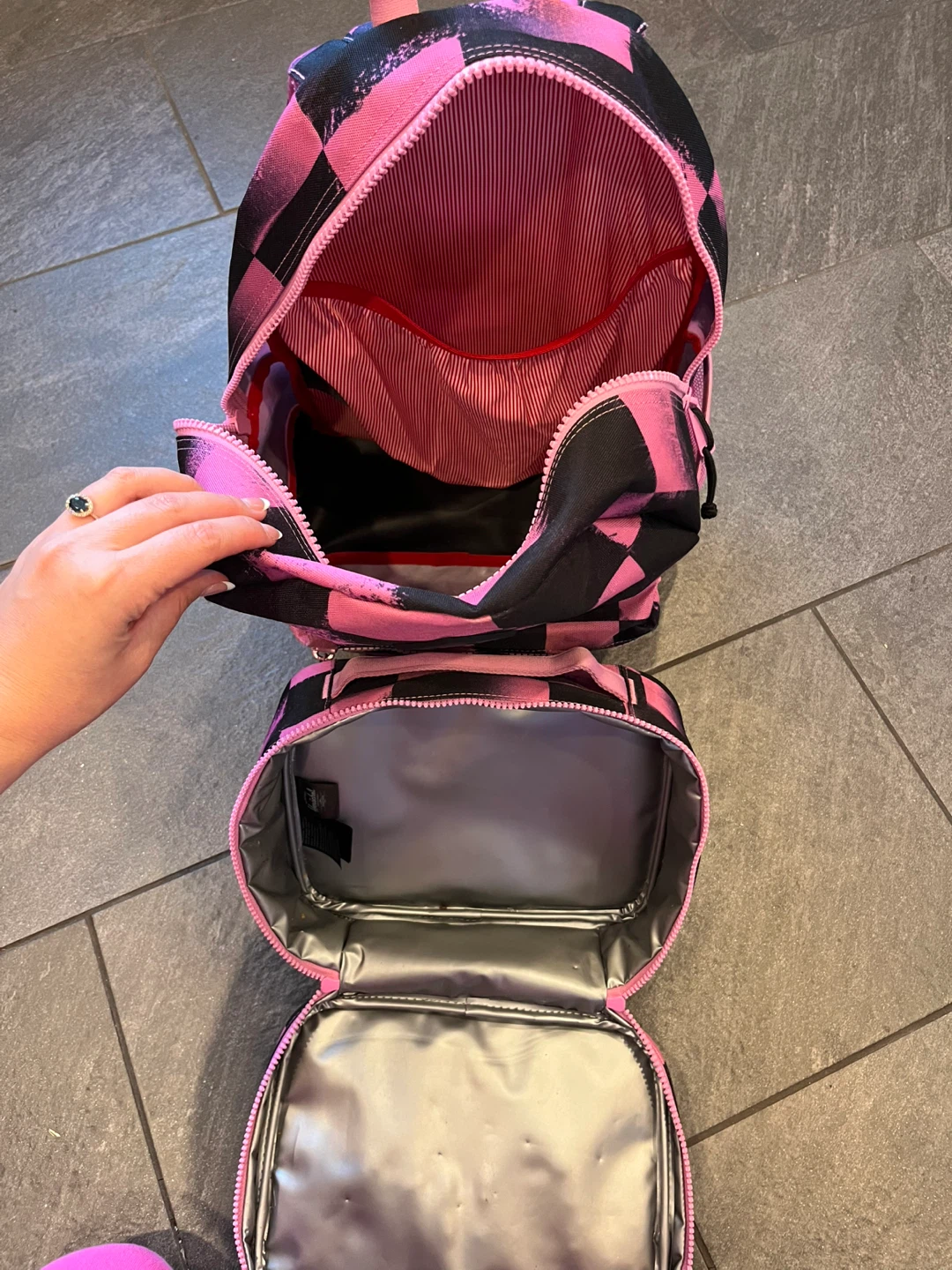Herschel Heritage Backpack and Lunch Bag - Checker Opera Mauve - photo 2