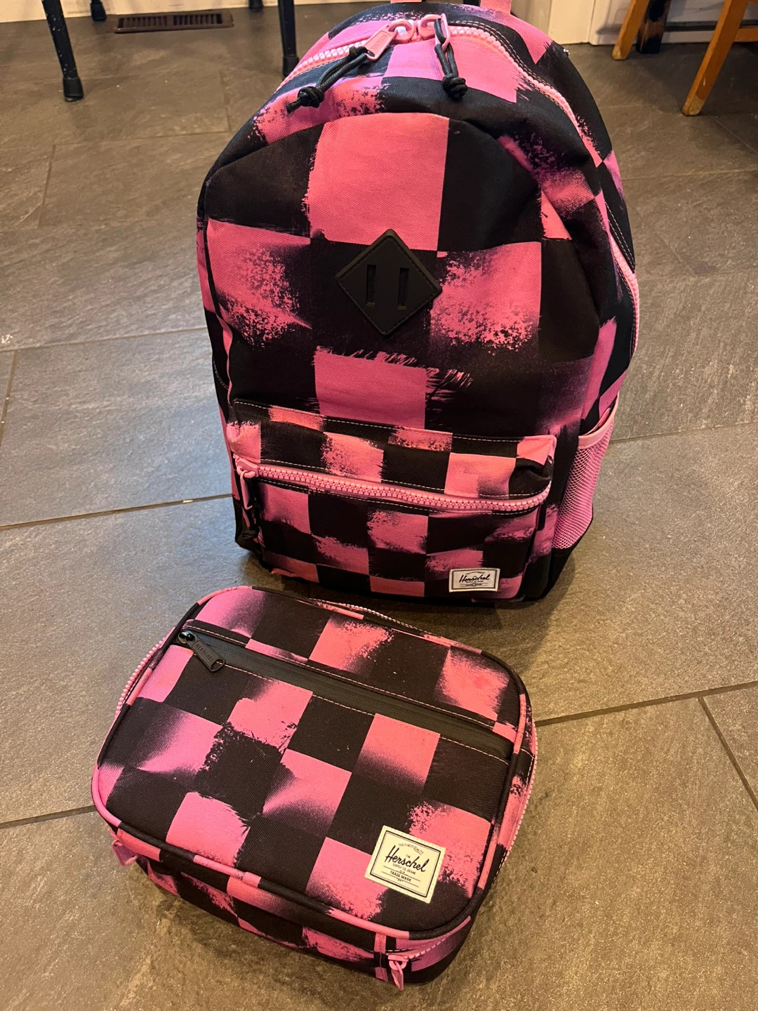 Herschel Heritage Backpack and Lunch Bag - Checker Opera Mauve
