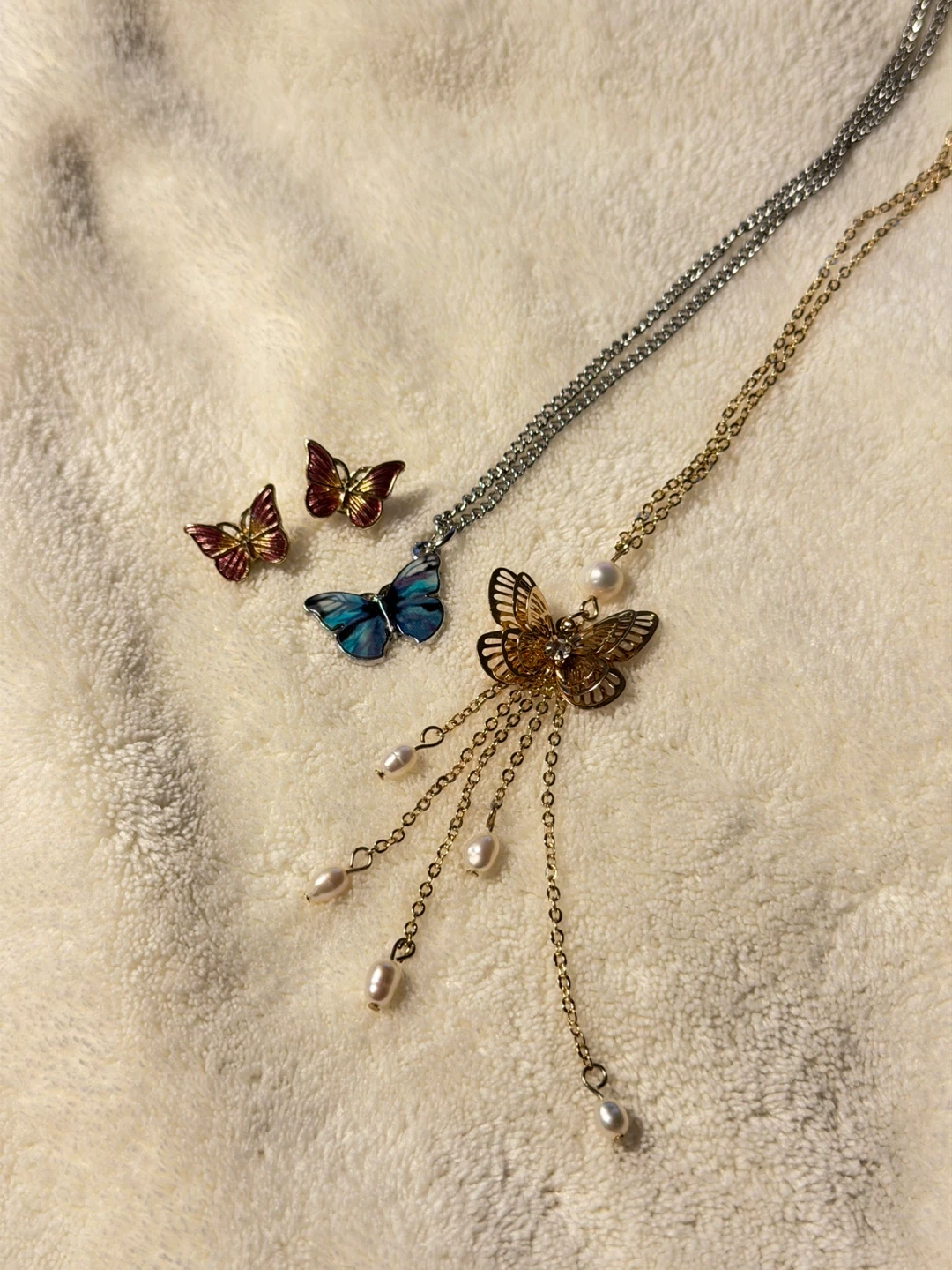 Butterfly Necklaces and Earrings Set