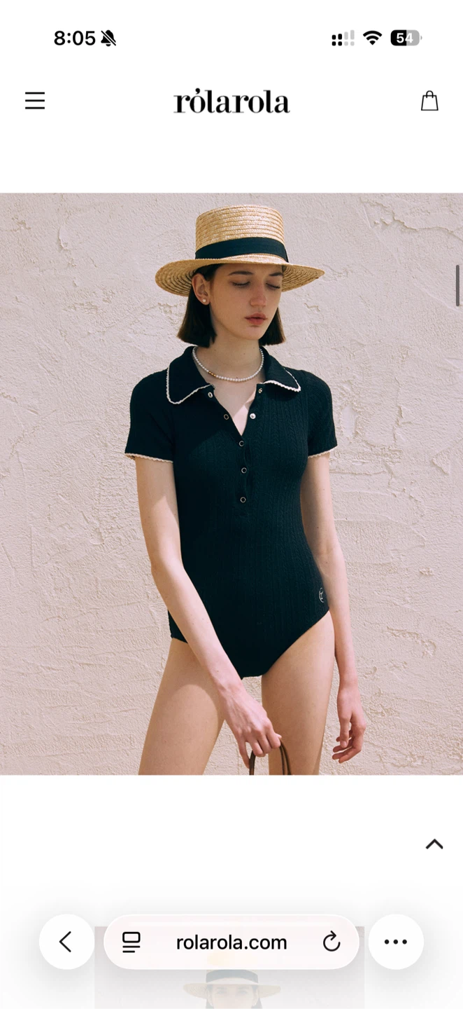 Rolarola Black Collared Short Sleeve Bodysuit