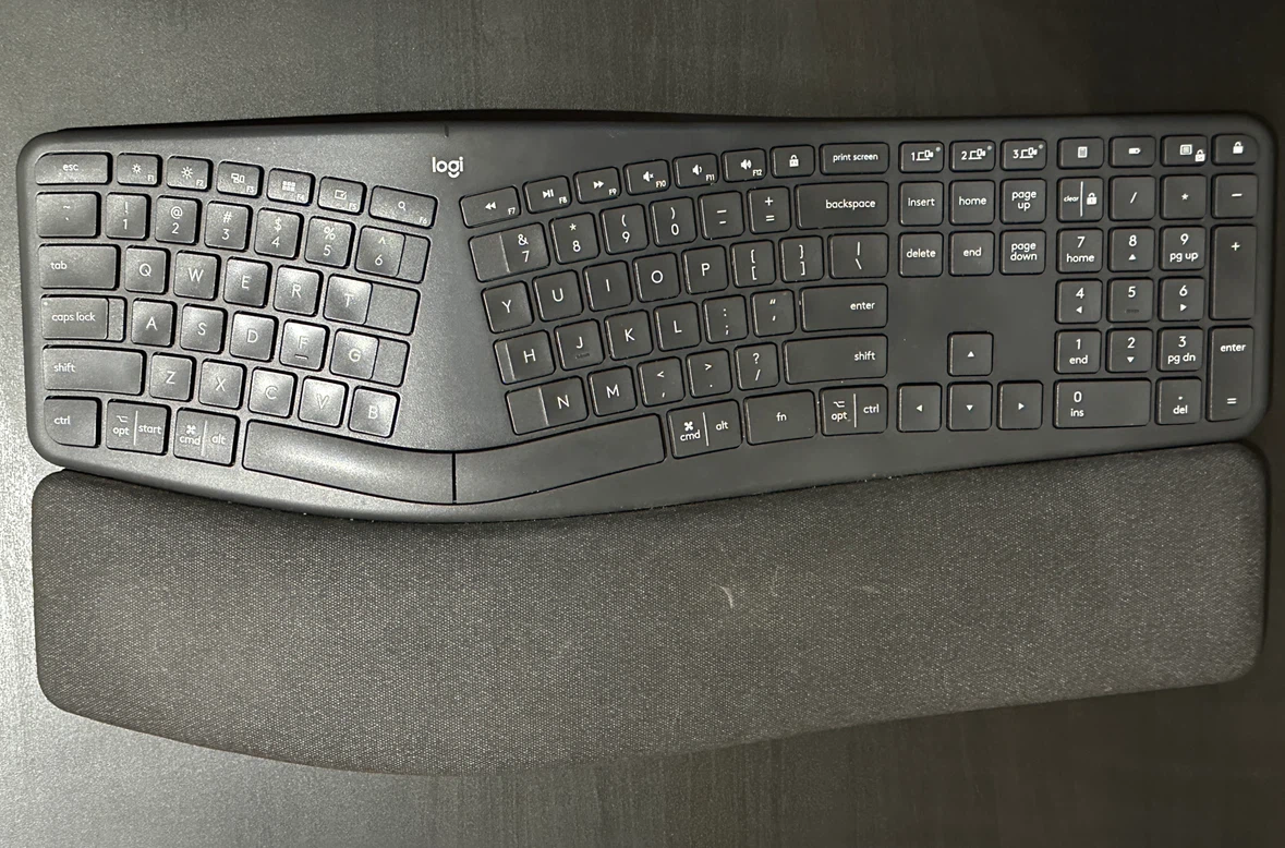 Logitech Ergonomic Keyboard with Wrist Rest