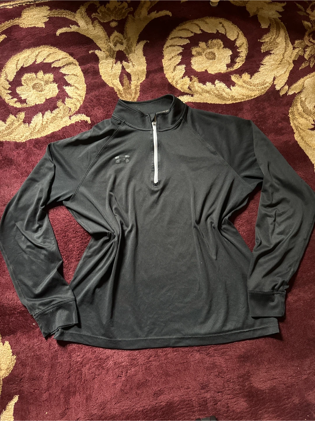 Under Armour Black 1/4 Zip Long Sleeve Shirt