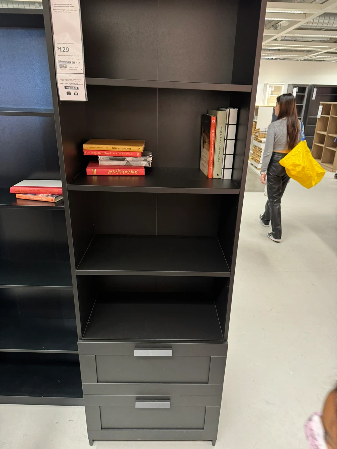 IKEA Black Bookshelf with Drawers