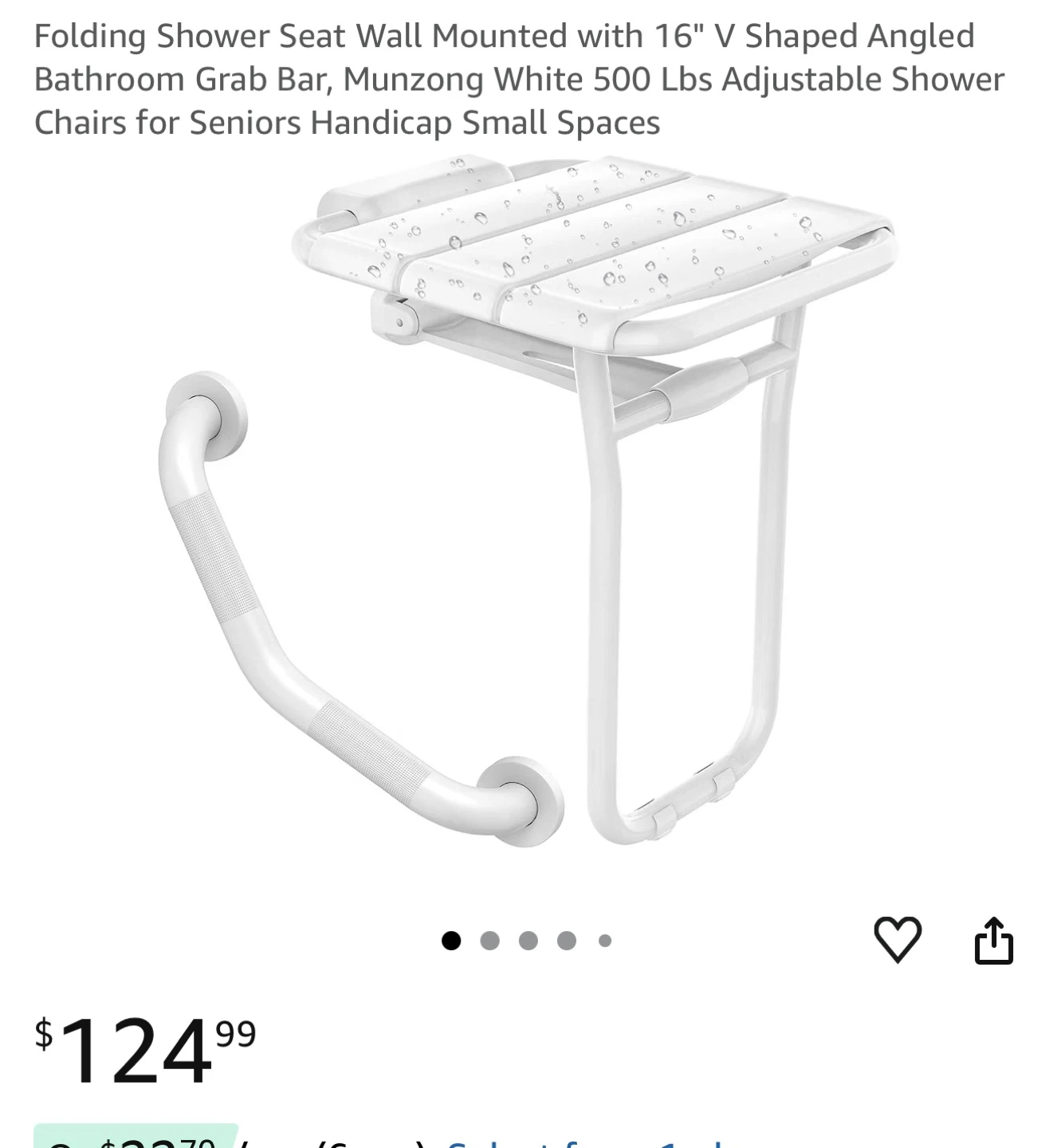 Folding Shower Seat and Grab Bar