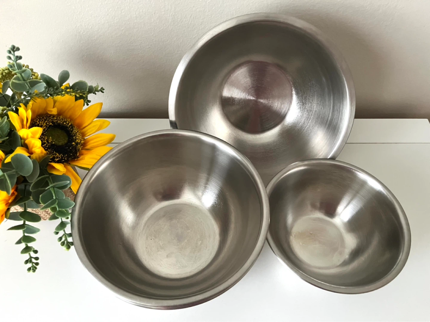 Set of 5 Stainless Steel Mixing Bowls