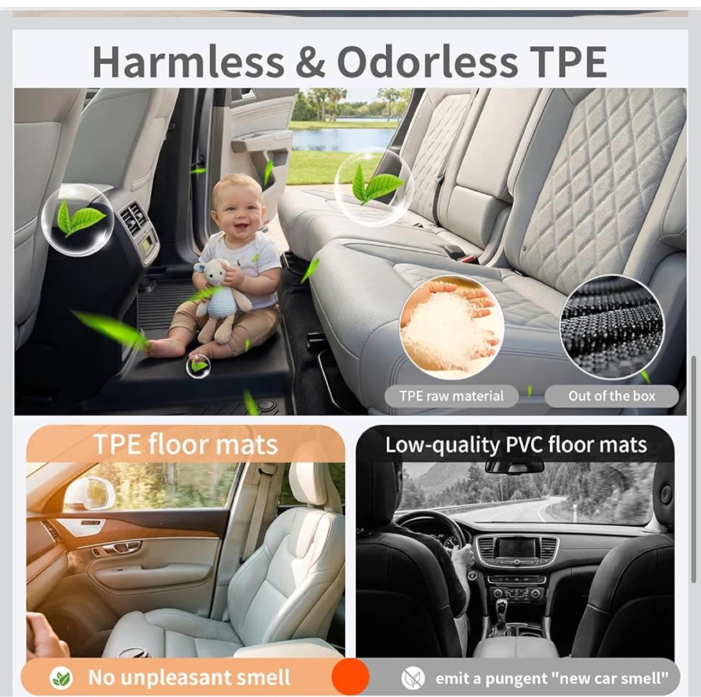 3p TPE Floor Mats for Chevy Silverado 1500 Crew Cab (2019-2026) - photo 4