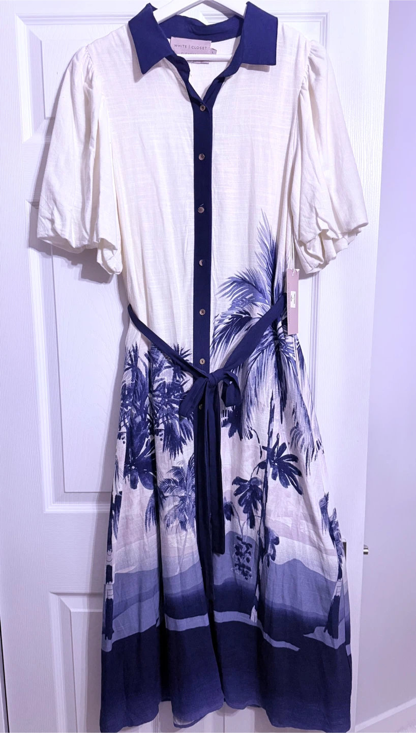 White Closet Tropical Print Midi Dress - photo 2