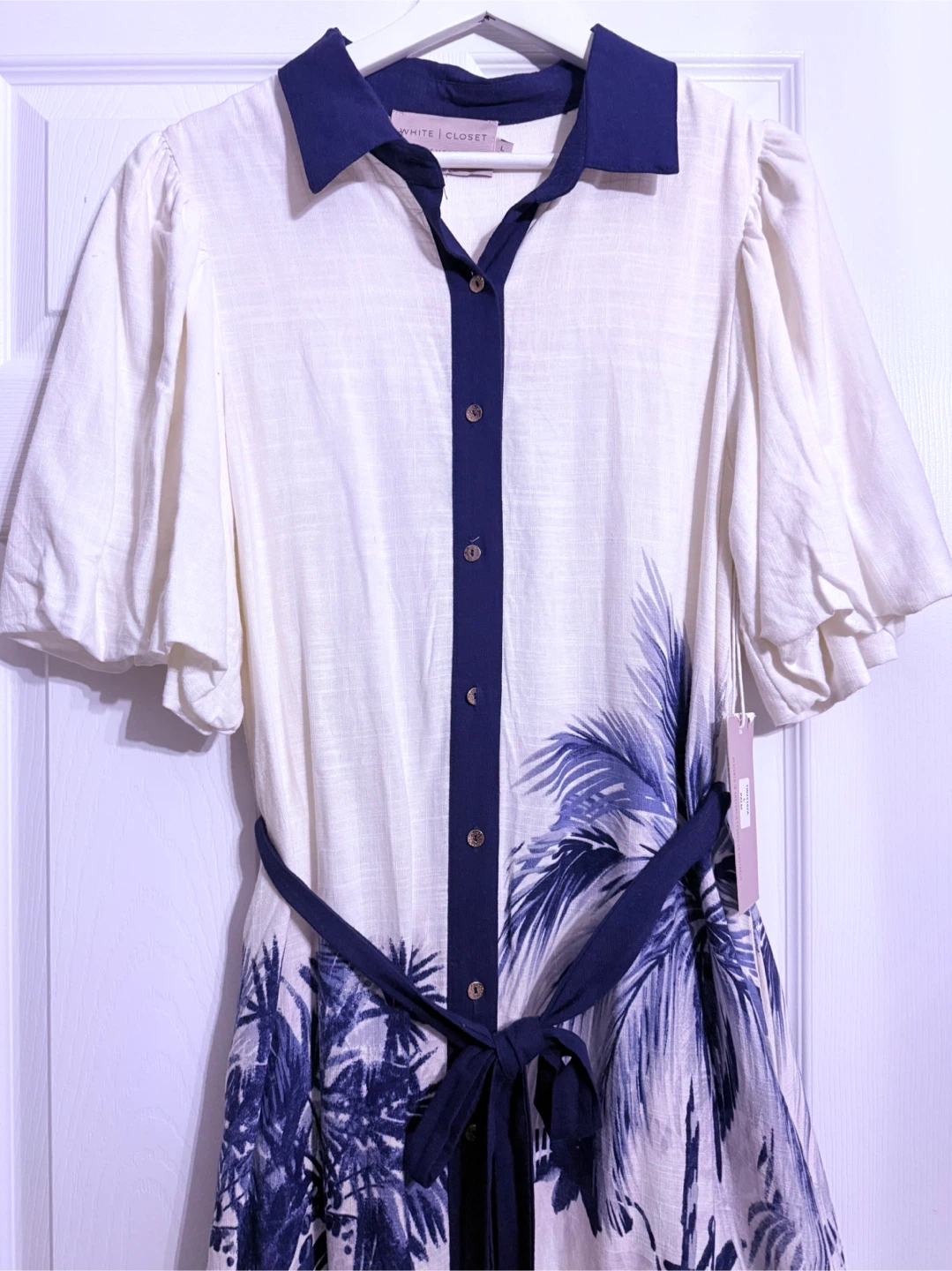 White Closet Tropical Print Midi Dress - photo 3