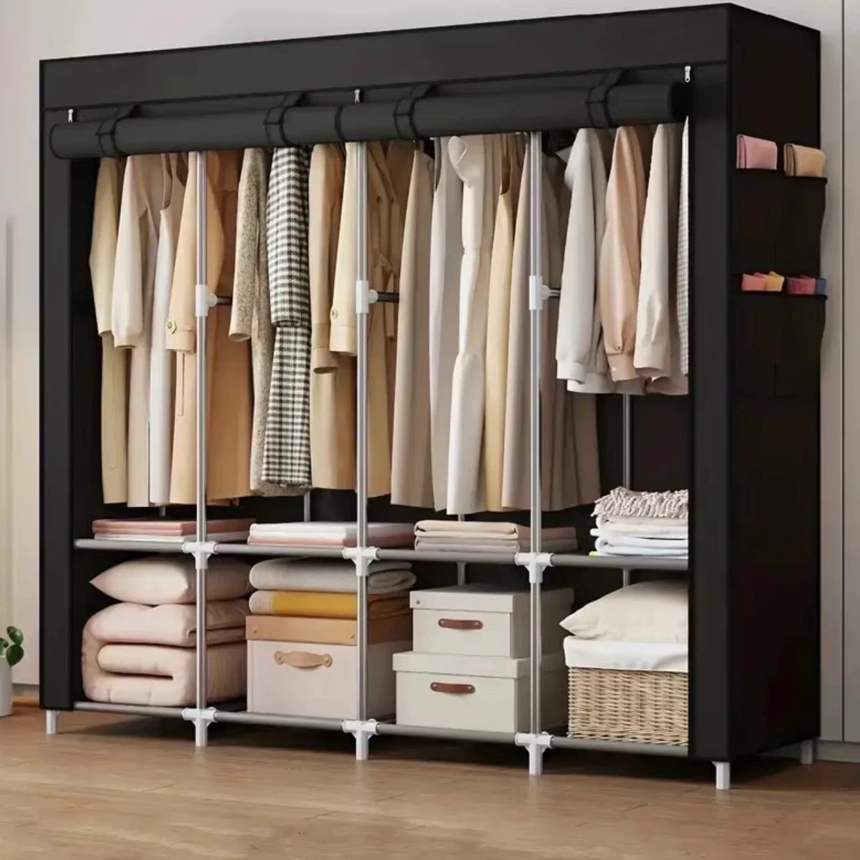 Black Portable large Wardrobe (BRAND NEW IN BOX)