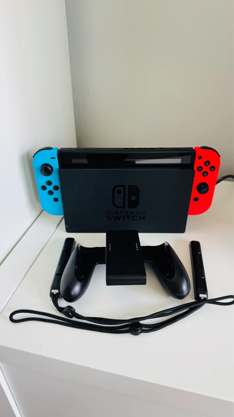Nintendo Switch Console with Blue and Red Joy-Cons - photo 3