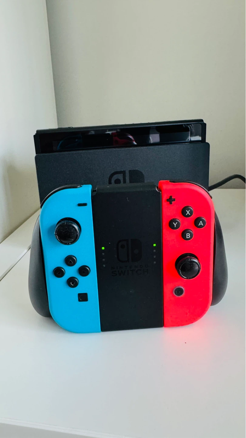Nintendo Switch Console with Blue and Red Joy-Cons