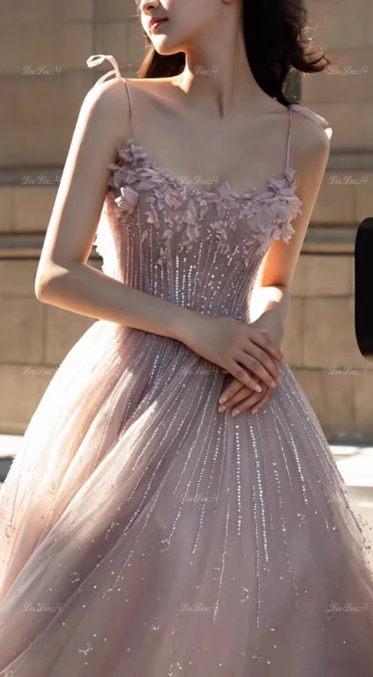Blush Pink Princess Ball Gown / Formal Dress with Train - photo 3