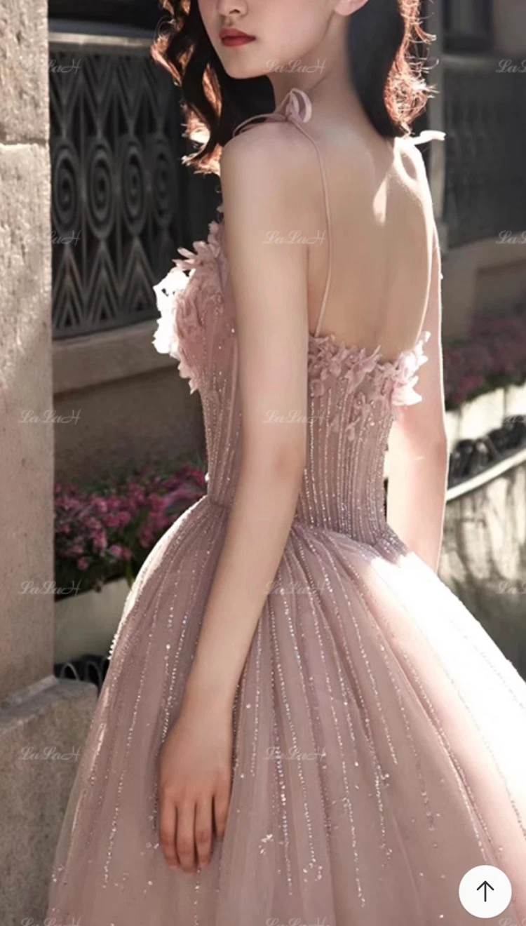 Blush Pink Princess Ball Gown / Formal Dress with Train - photo 4