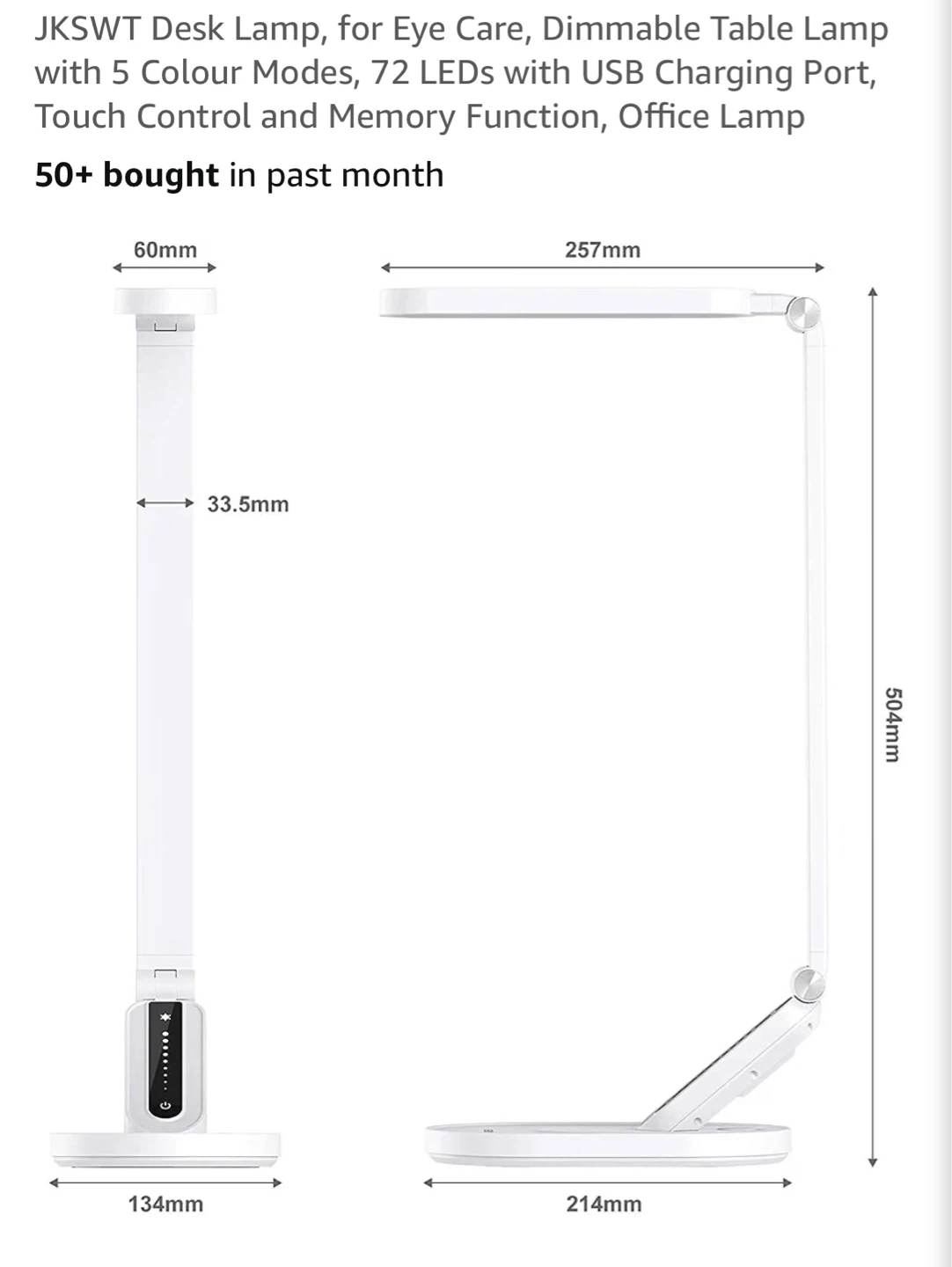 JKSWT White LED Desk Lamp - photo 4