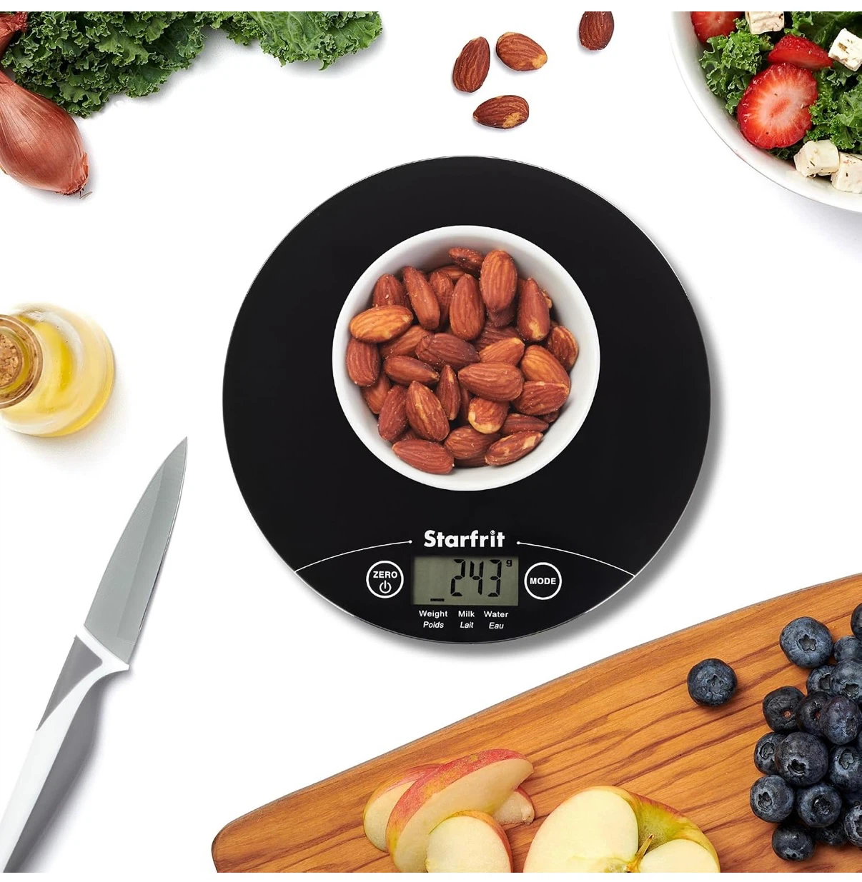 Starfrit Black Digital Kitchen Scale 7" x 0.6" - photo 2