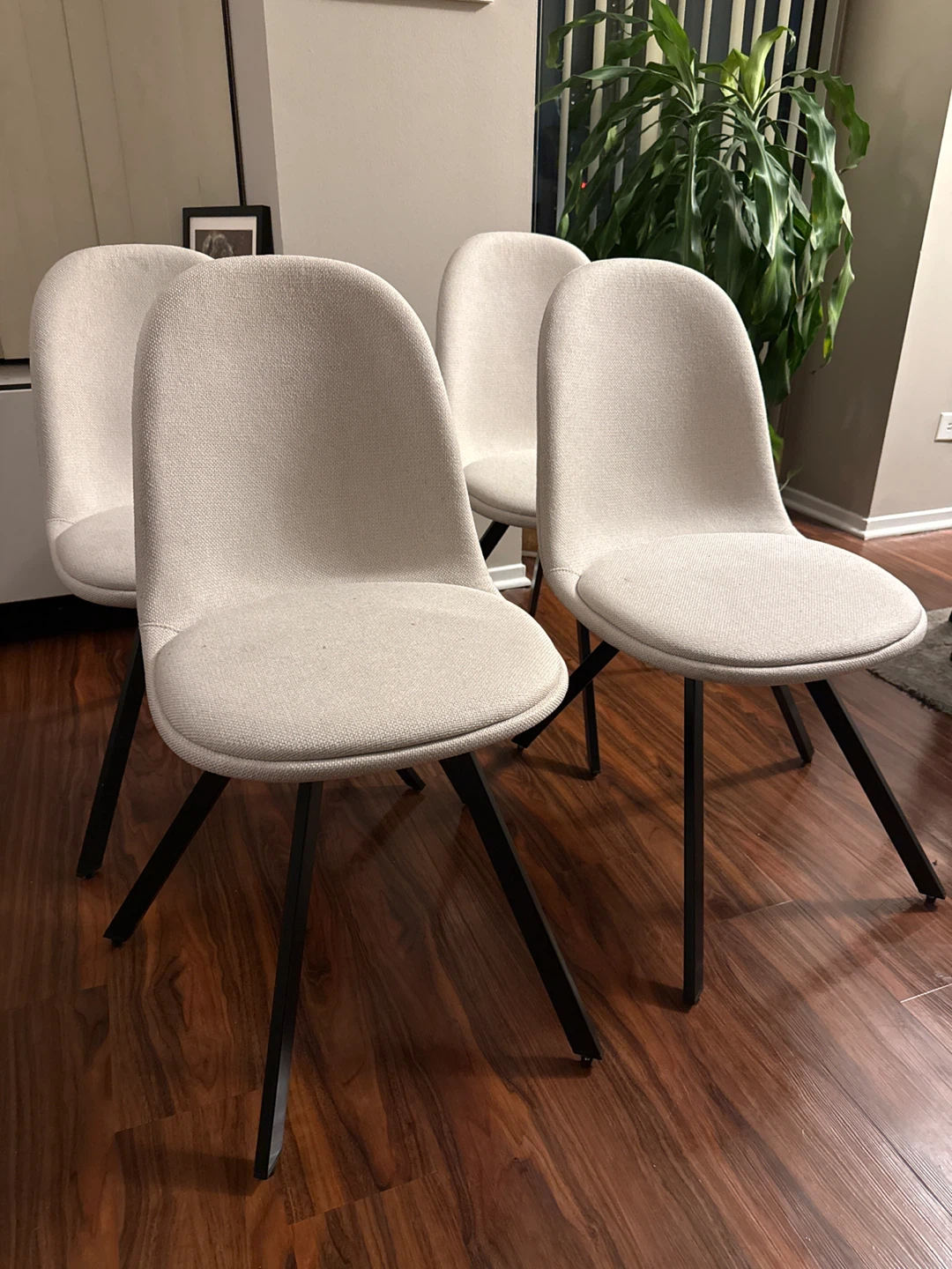Set of 4 Upholstered Dining Chairs