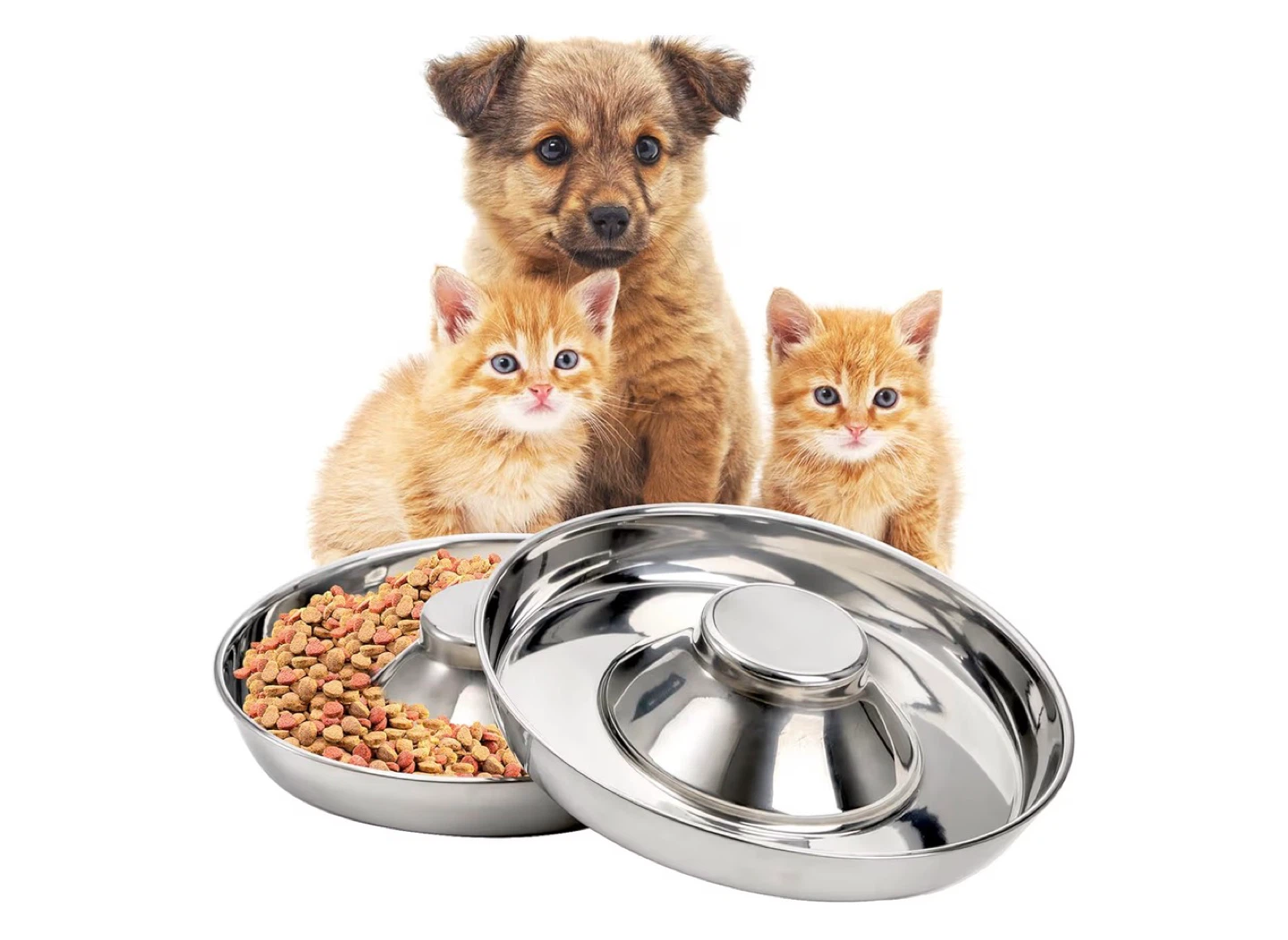 SOUJOY 2 Pack Stainless Steel Pet Slow Feeder Bowls - photo 2