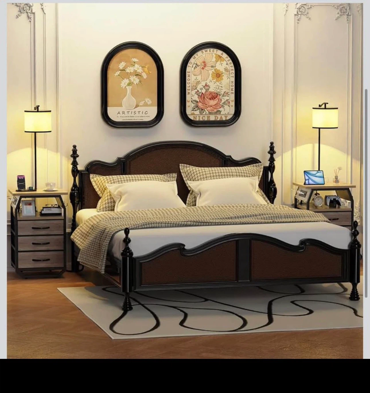 Set of 2 Nightstand with integrated Lamp and charging station - photo 5