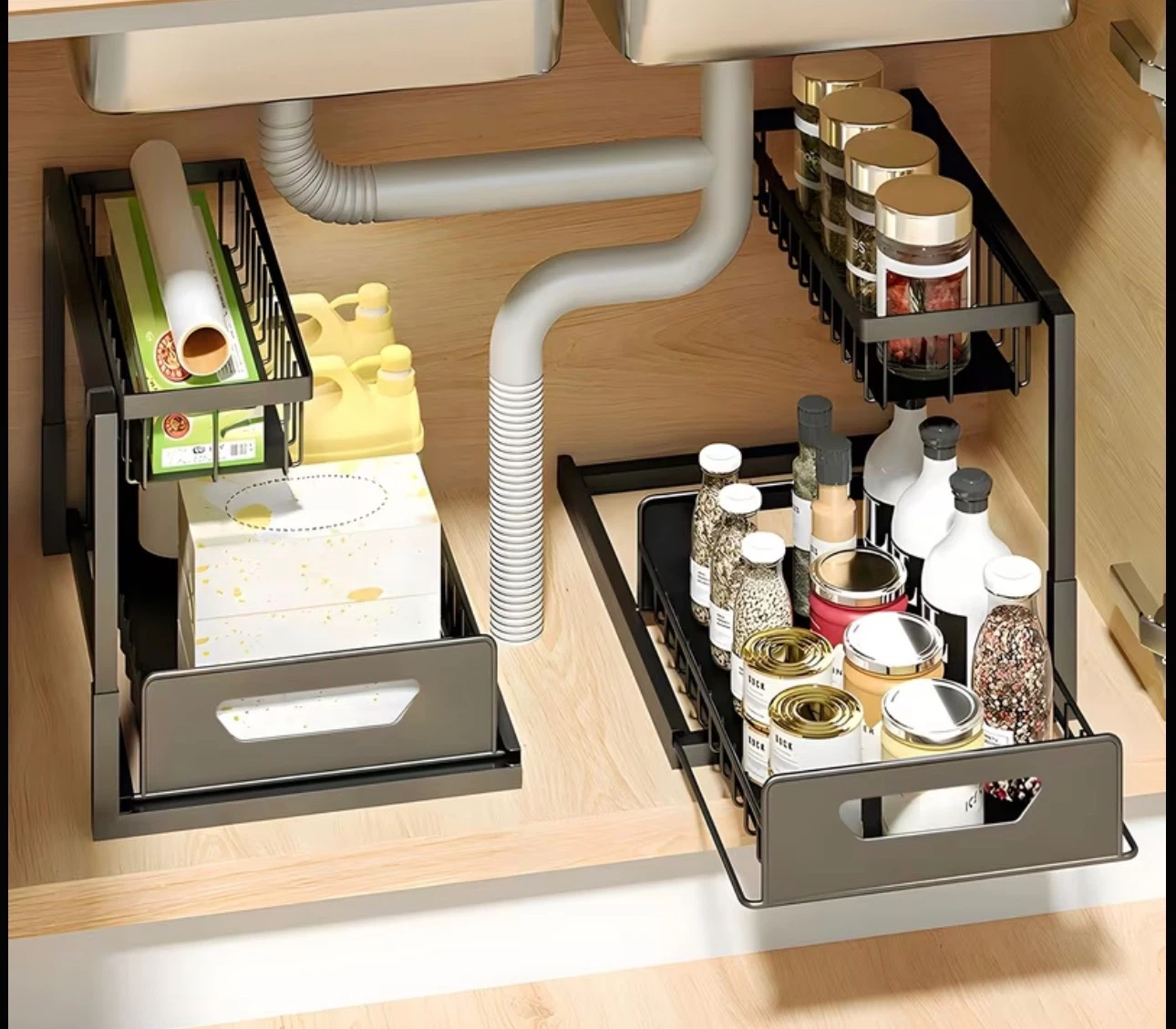 2-Tier Under Sink Organizer pack of 2 (BRAND NEW IN BOX) - photo 2
