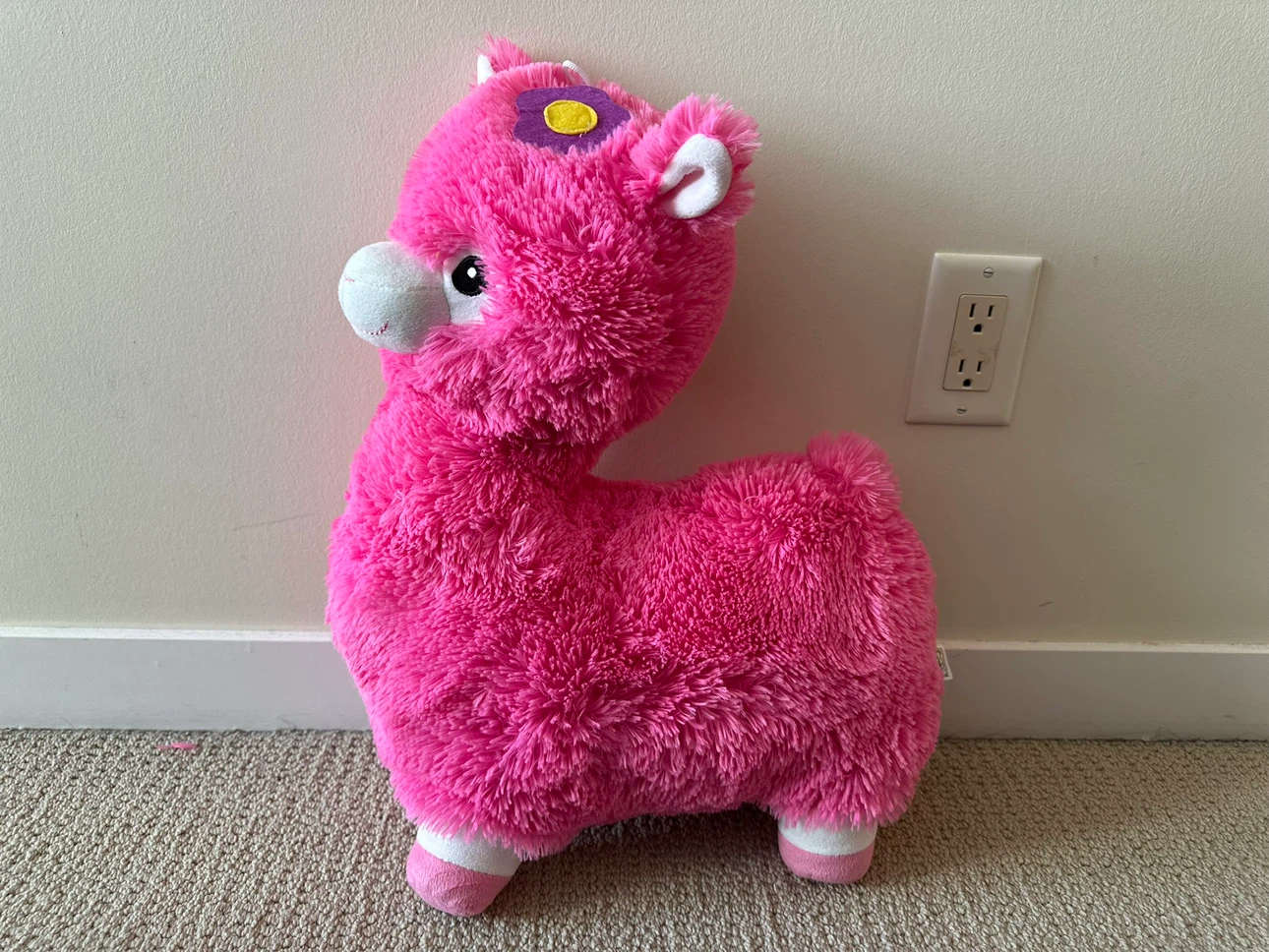 Pink Fuzzy Alpaca Stuffed Animal Toy - photo 2
