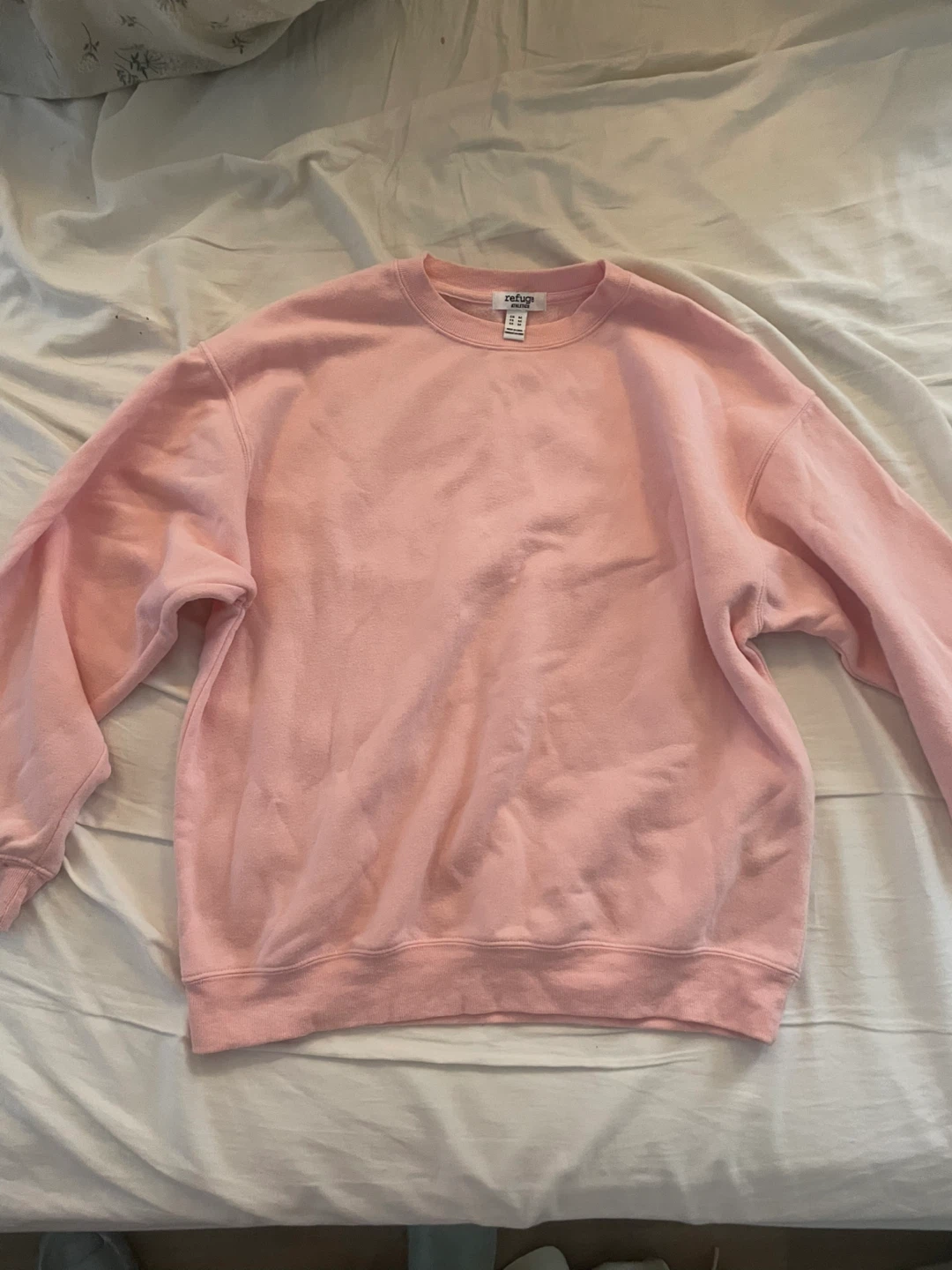 pink crewneck sweatshirt