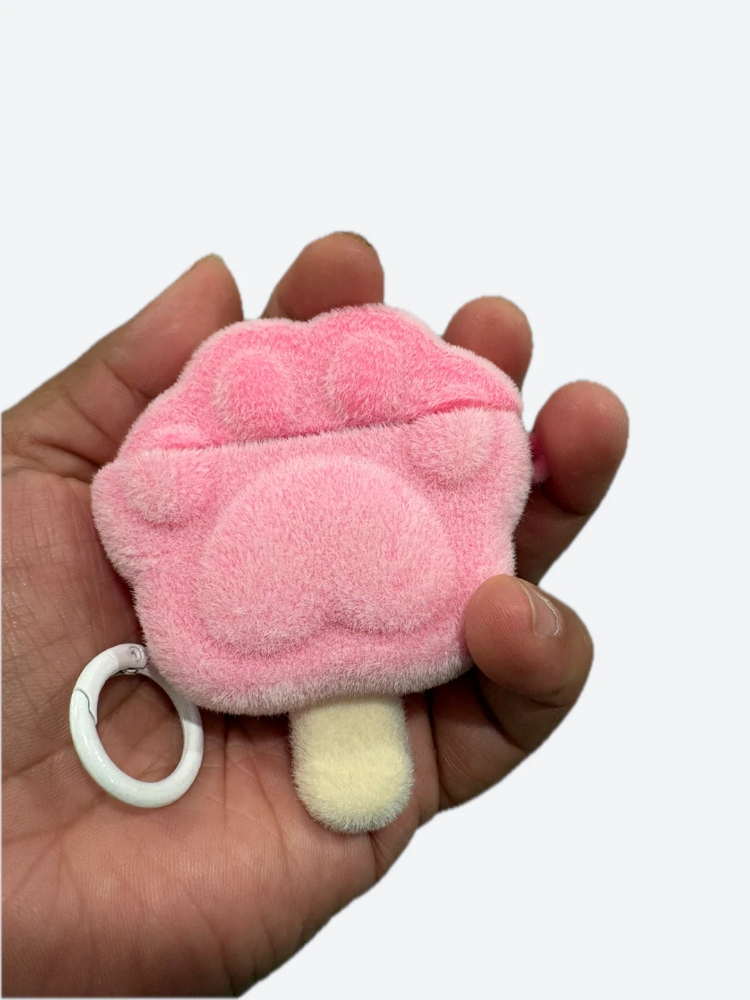 Pink Plush Popsicle AirPods 4 Case with Carabiner