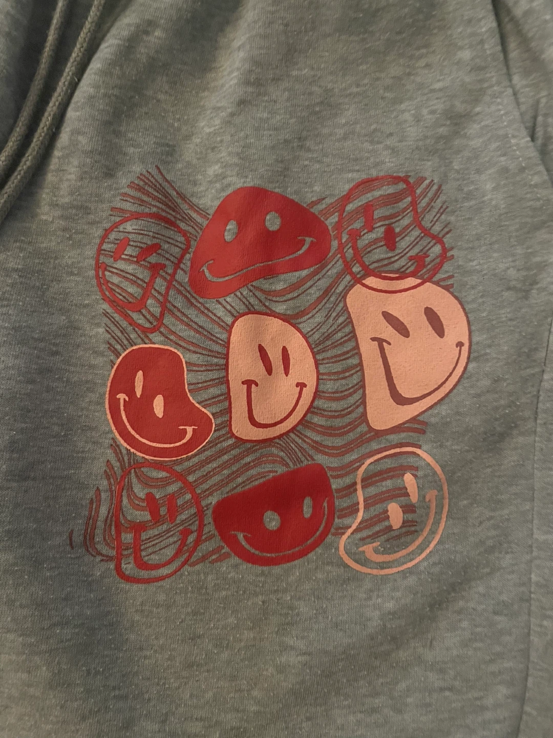 grey smiley graphic sweatpants - photo 2