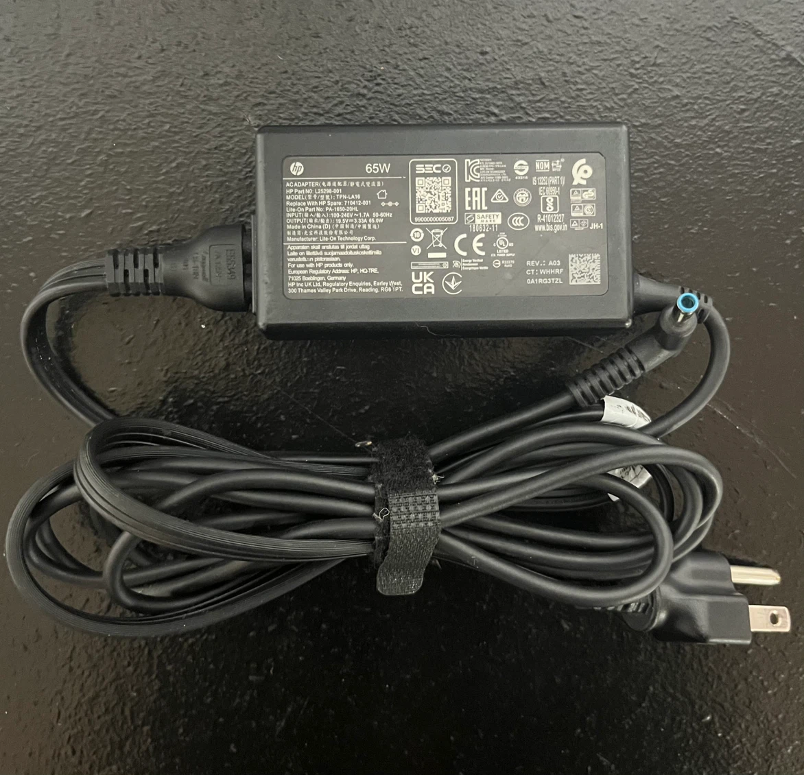 HP 65W Laptop AC Adapter Power Supply TPN-LA16