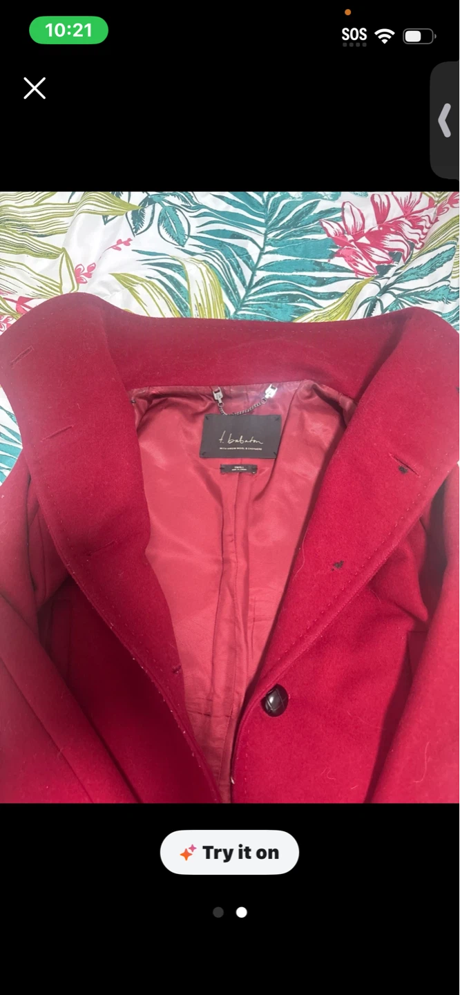 Babaton Red Winter Coat size small