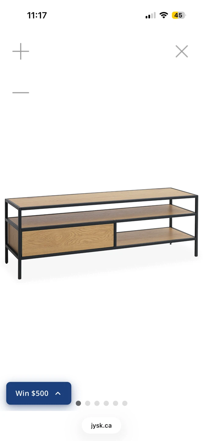 TV Stand with Drawer - Wood Effect from jysk
