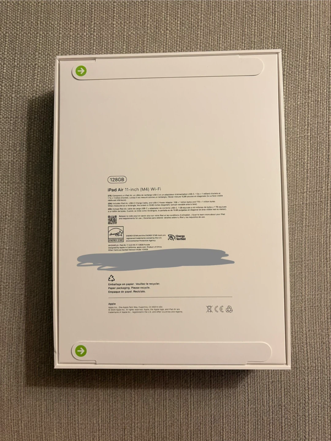 Sealed New iPad Air 11-inch (2026 M4 8th gen) 128GB - Purple - photo 2