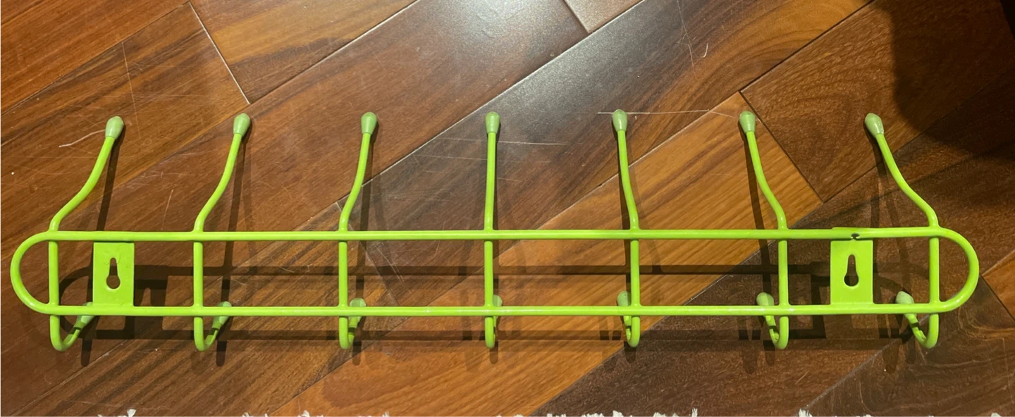 8 Hook Wall Mounted Coat Rack - Green - photo 2