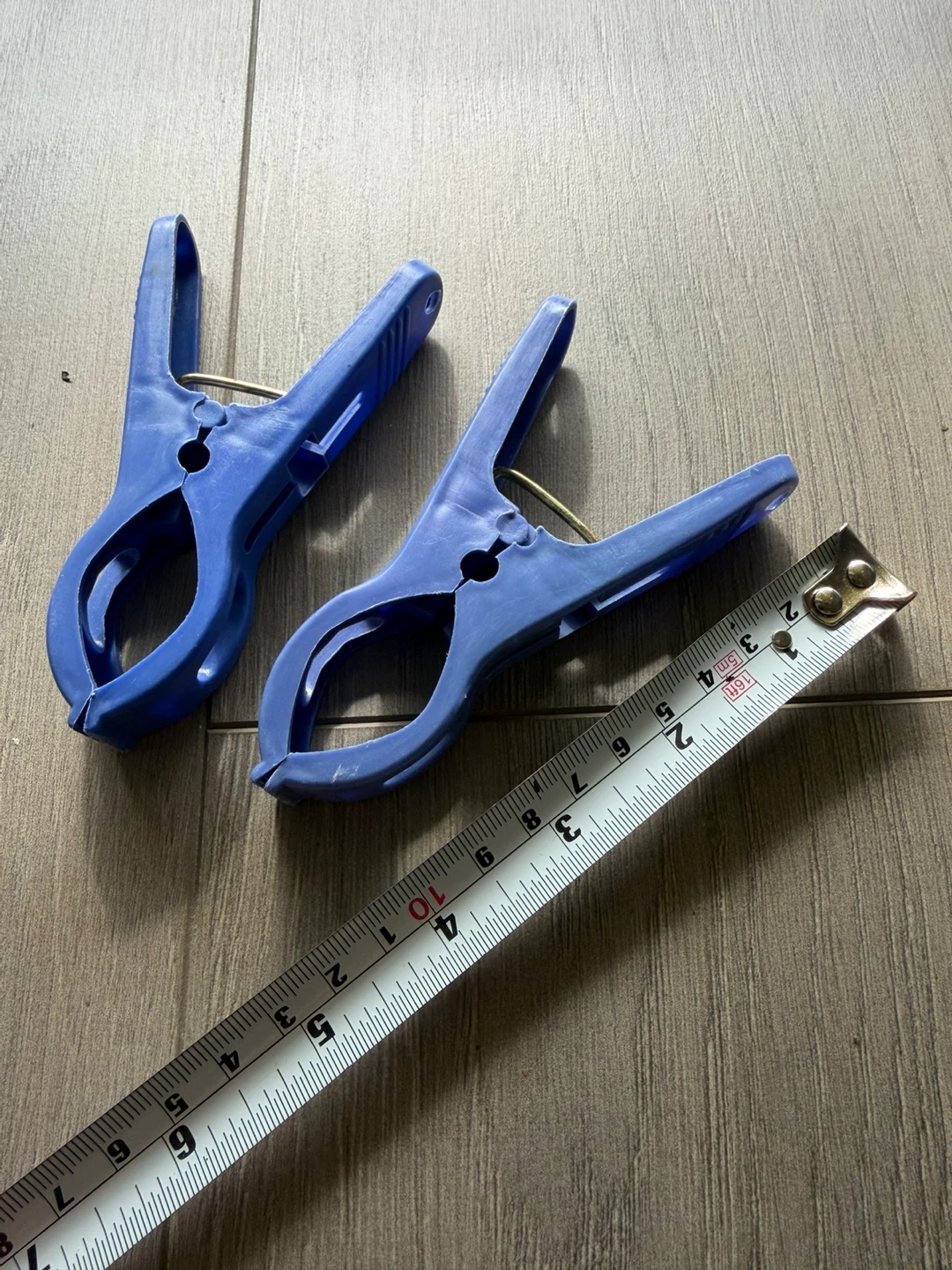 Blue Plastic Clothes Clips (Set of 2)