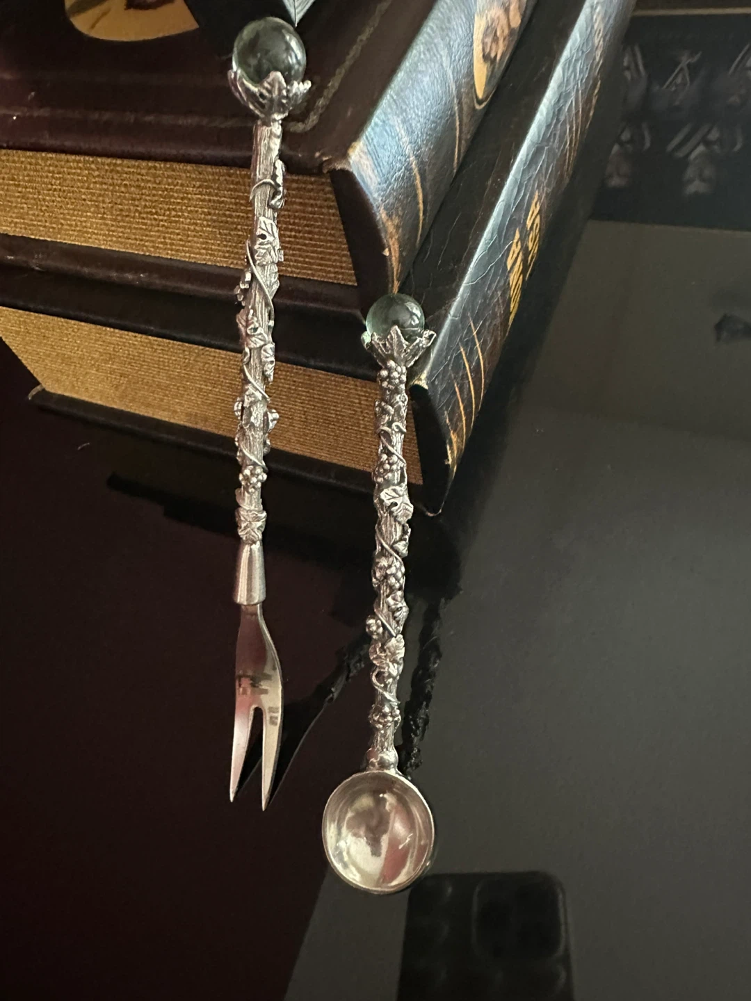 A set of 2 Vintage Ornate Silver Fork and Spoon - photo 4
