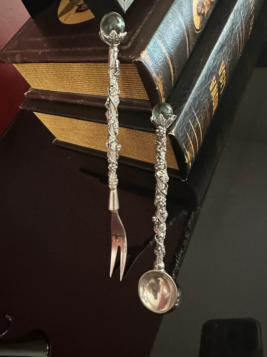 A set of 2 Vintage Ornate Silver Fork and Spoon - photo 5