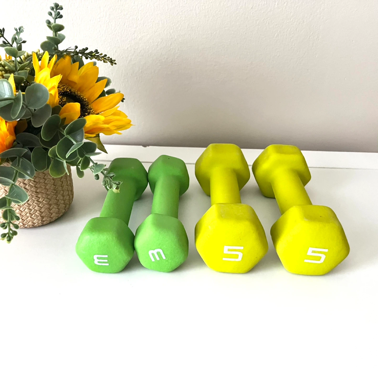 Set of 4 Dumbbells (3lb & 5lb)