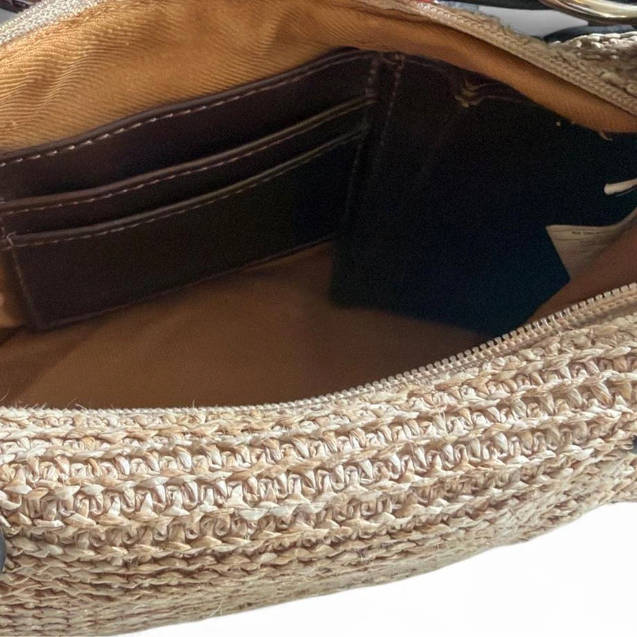 Straw and Leather Shoulder Bag - photo 3
