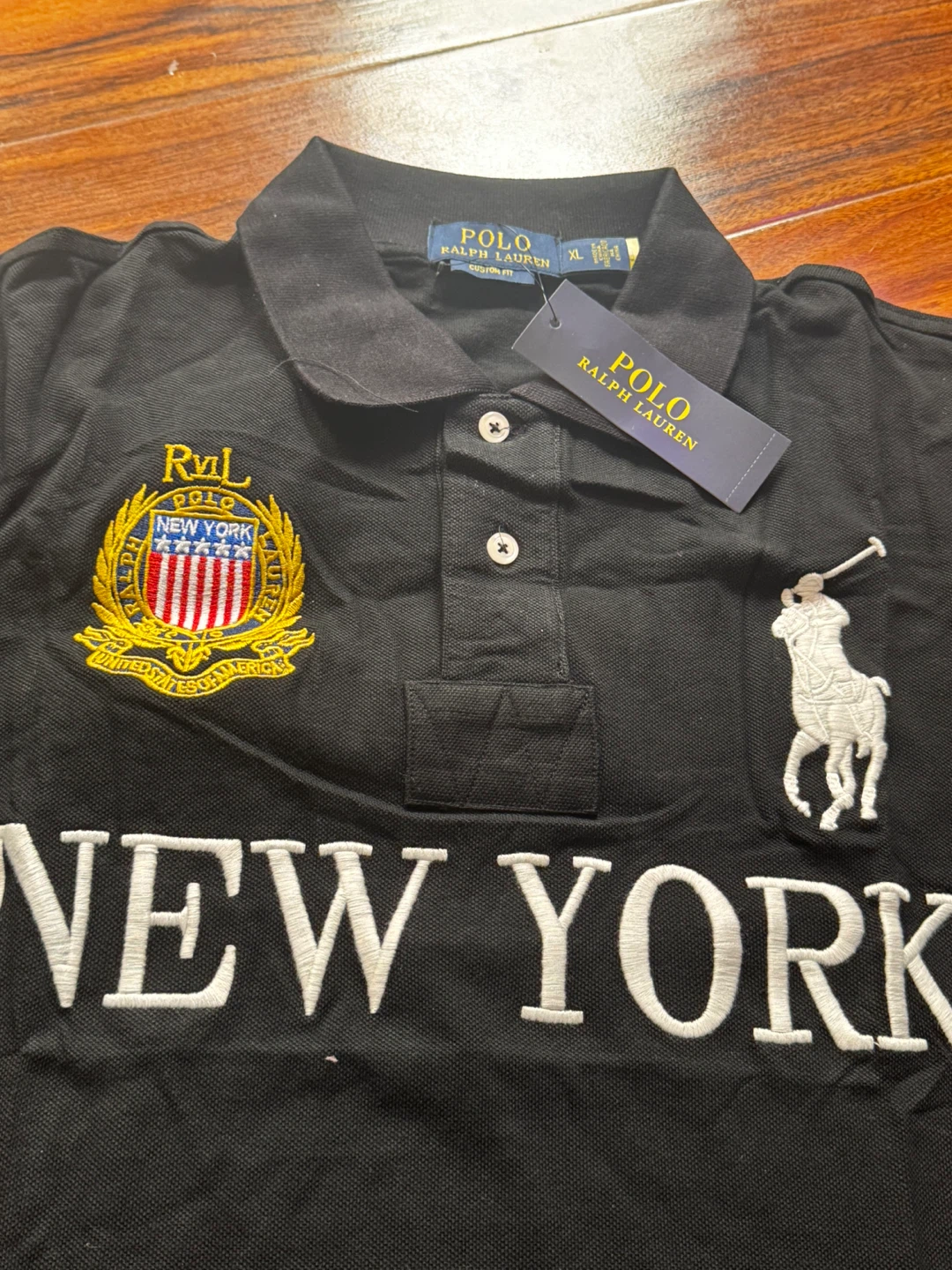 New York Navy Black Polo Tee - photo 3