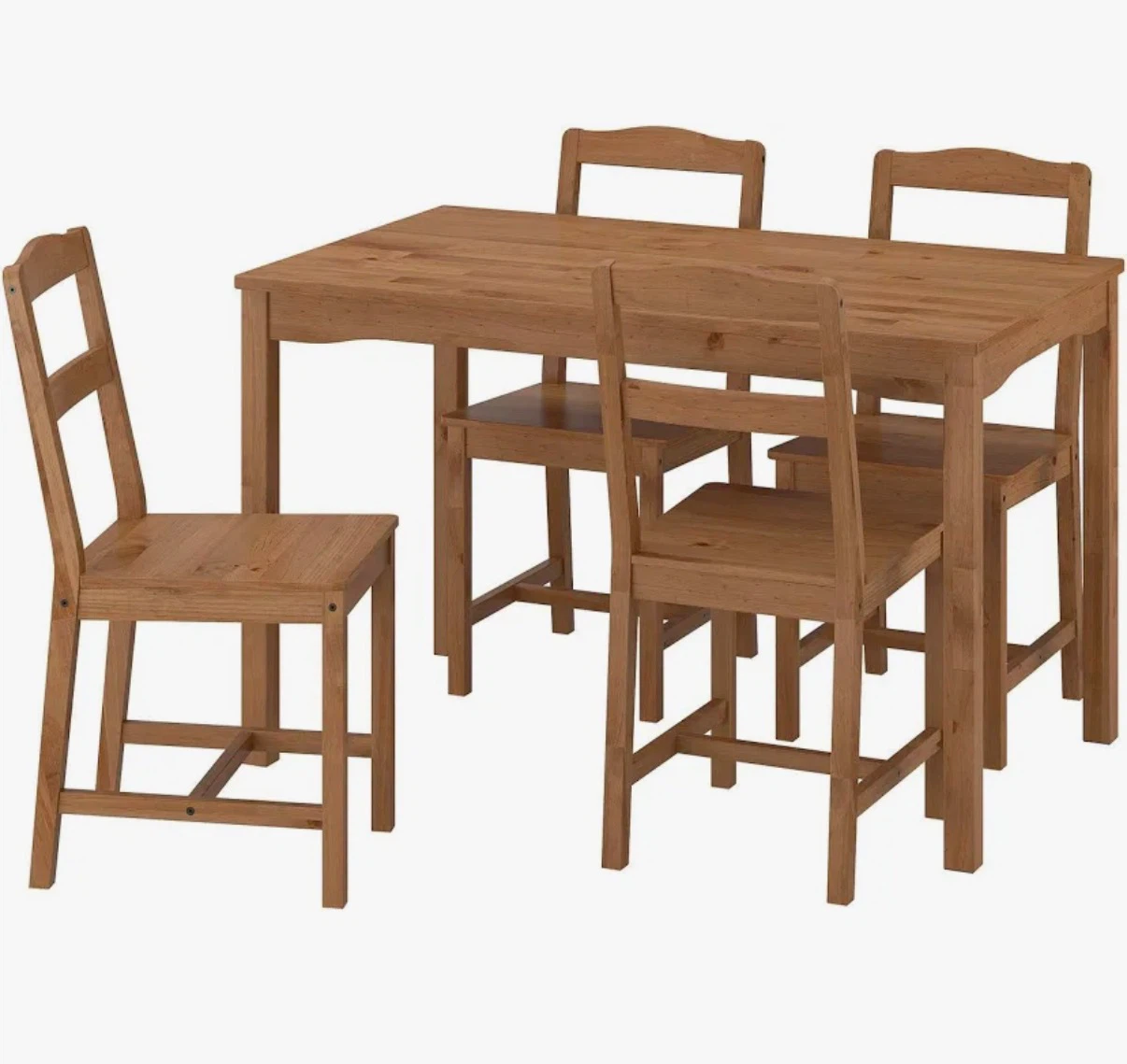 Wooden Dining Table with 4 Chairs