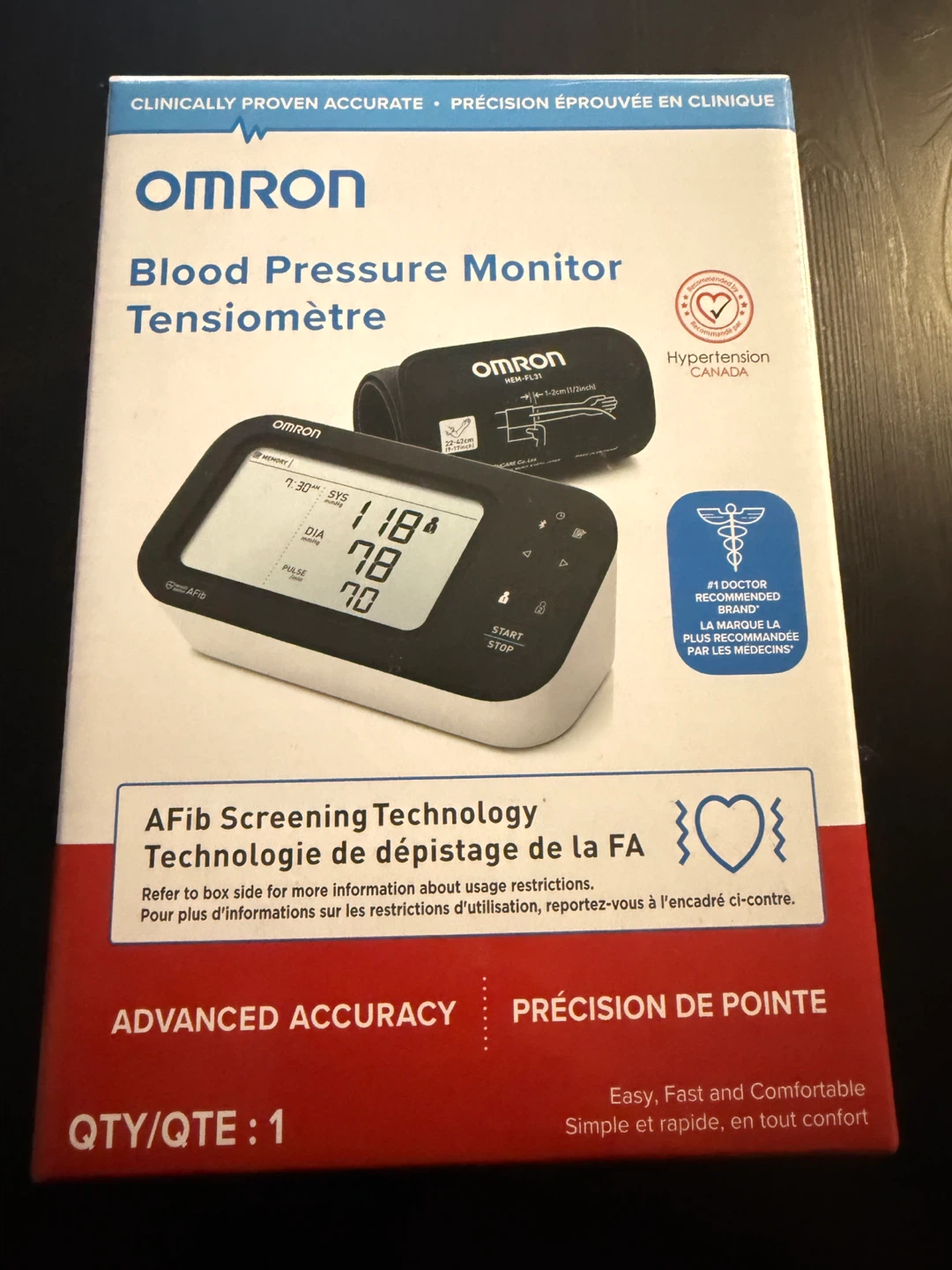 Omron HEM-FL31 Blood Pressure Monitor