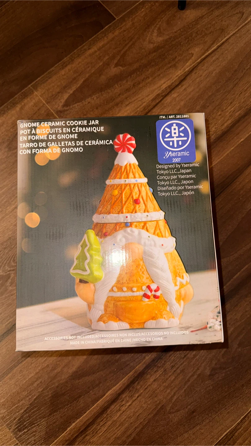 Yseramic Gnome Ceramic Cookie Jar