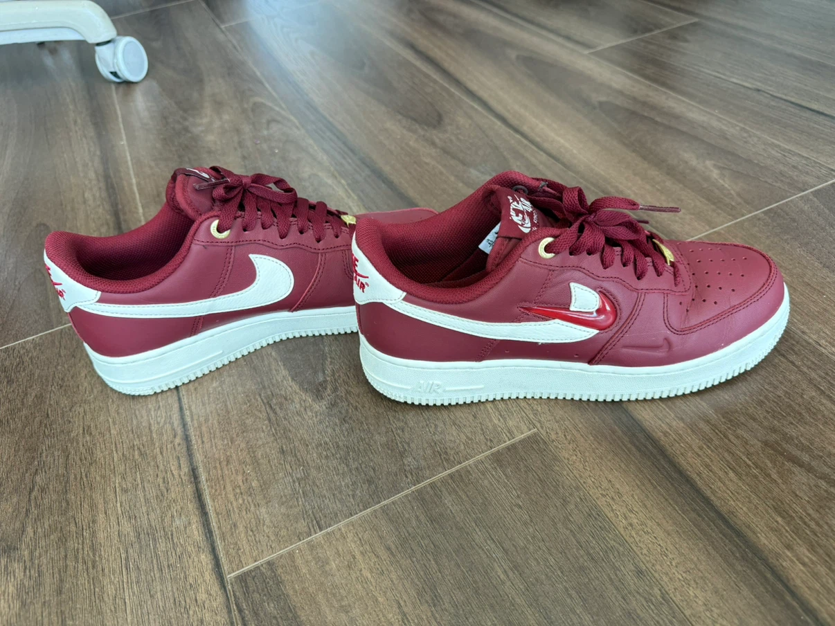 Nike Air Force 1 '07 Maroon Gold, Size US M 8.5 - photo 2