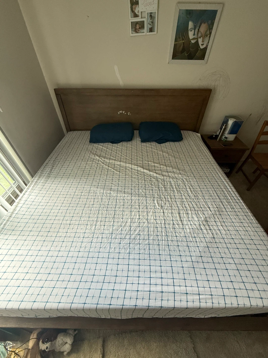 Wooden Bed Frame with Headboard